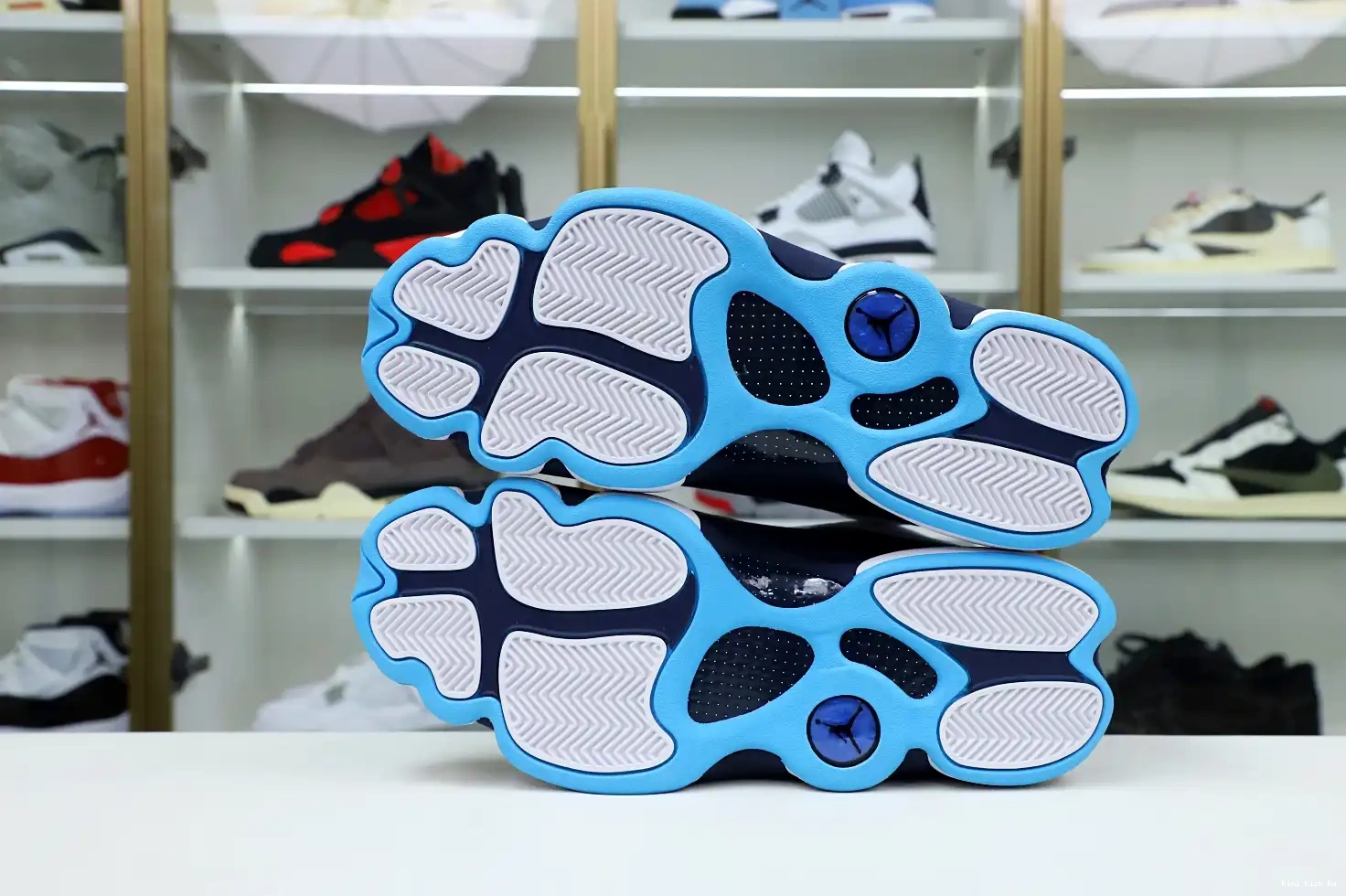 Kimikick BLUE JORDAN AIR OBSIDIAN 414571-144 WHITE POWDER 13 RETRO 0719